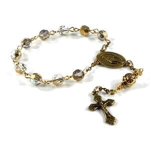 Miraculous Medal One Decade Rosary, Handmade Wire Wrapped